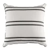 The Euro Throw Pillow - Malibu Black Stripe