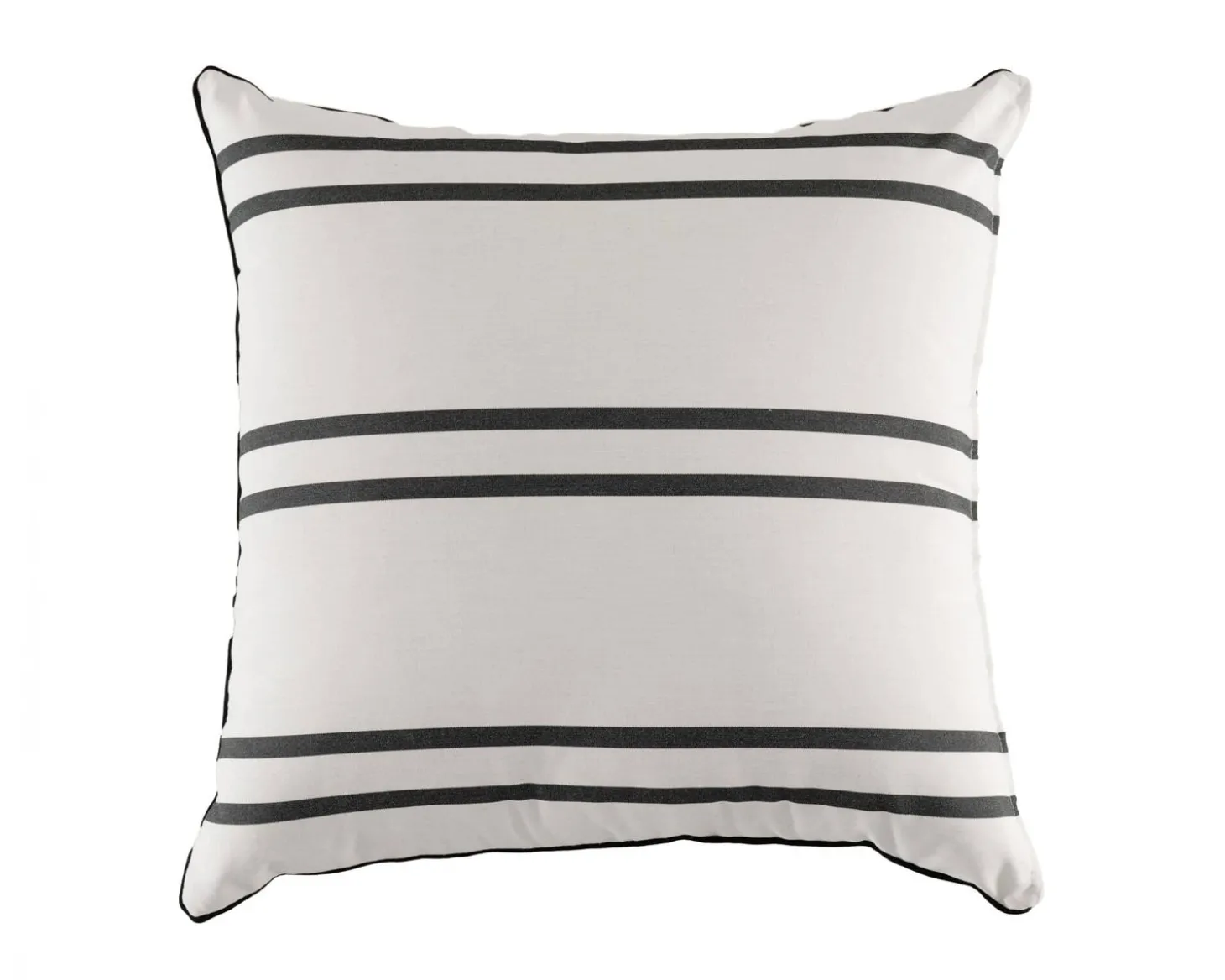 The Euro Throw Pillow - Malibu Black Stripe