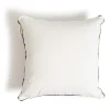 The Euro Throw Pillow - Rivie White