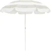 The Family Beach Umbrella - Sage Capri Stripe