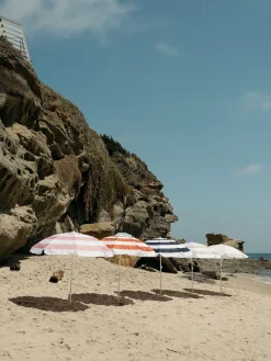 The Family Beach Umbrella - Pink Capri Stripe