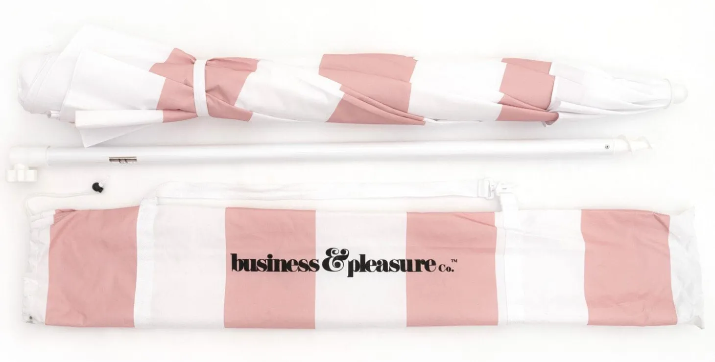 The Family Beach Umbrella - Pink Capri Stripe