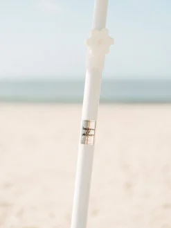 The Family Beach Umbrella - Sage Capri Stripe