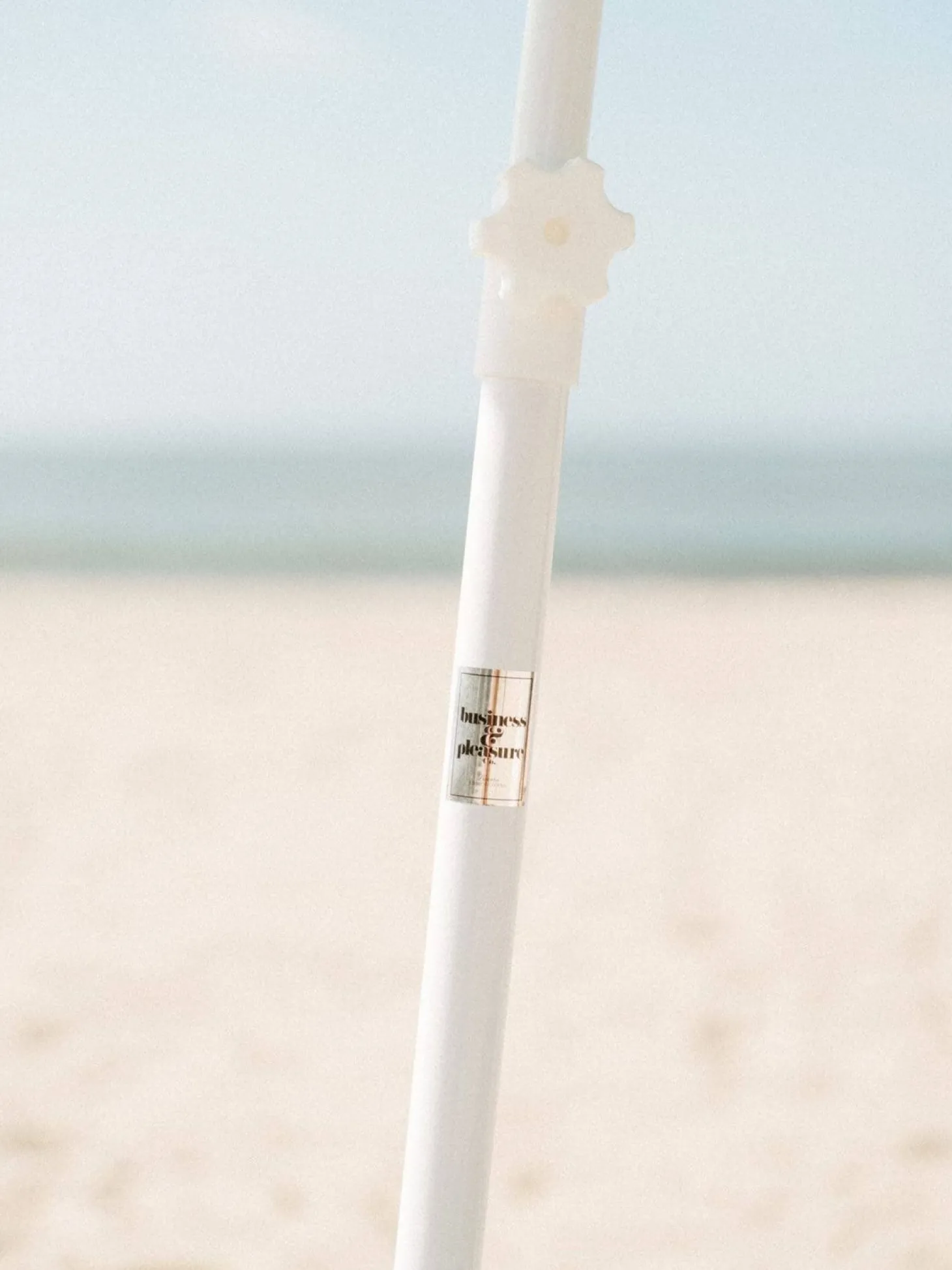 The Family Beach Umbrella - Sage Capri Stripe