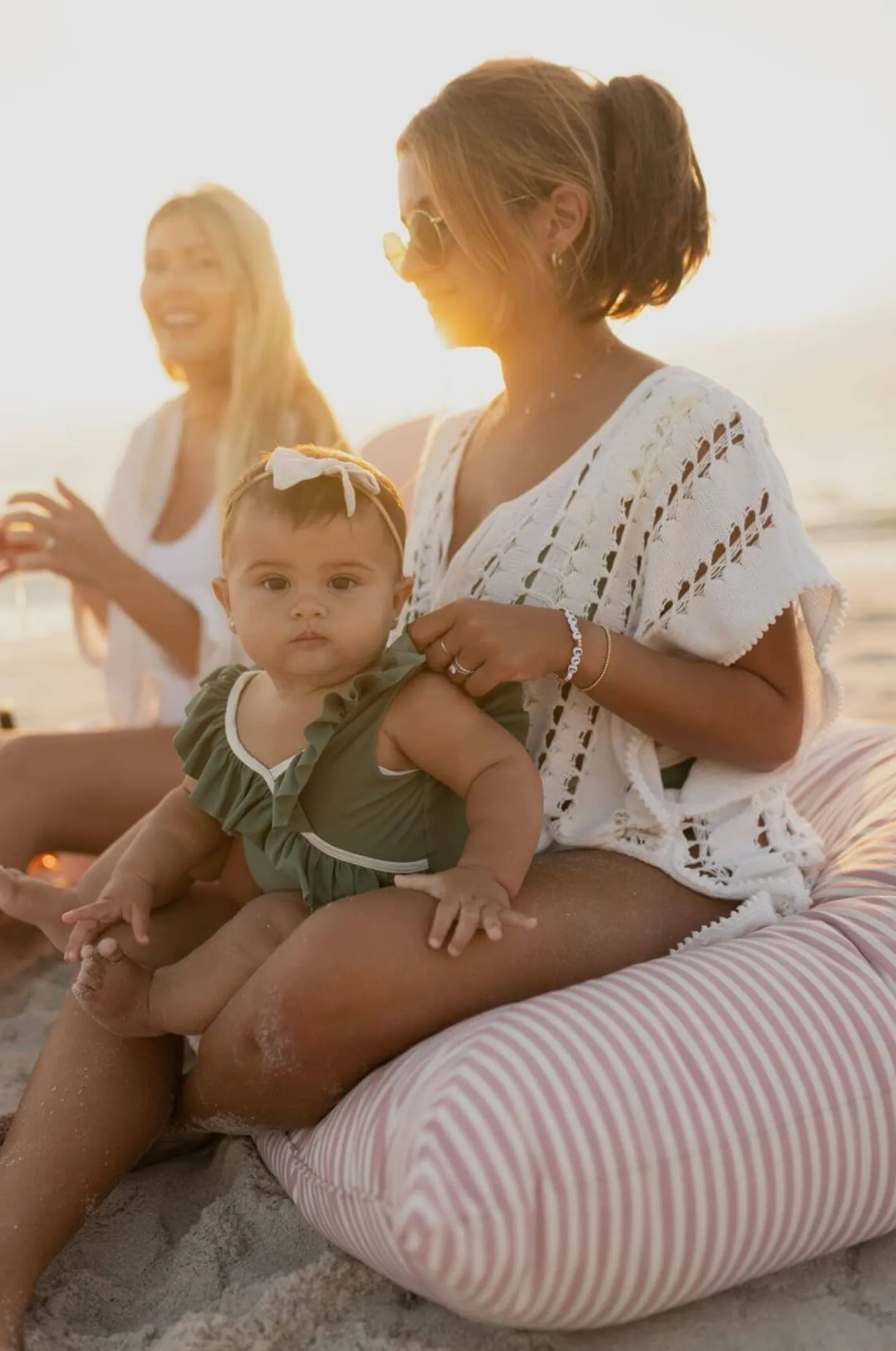 The Floor Pillow - Lauren'S Pink Stripe
