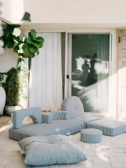 The Floor Pillow - Lauren'S Navy Stripe