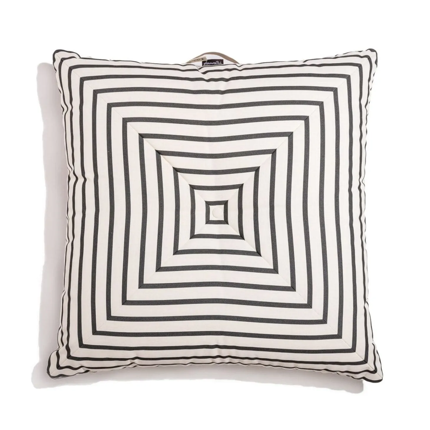 The Floor Pillow - Monaco Black Stripe