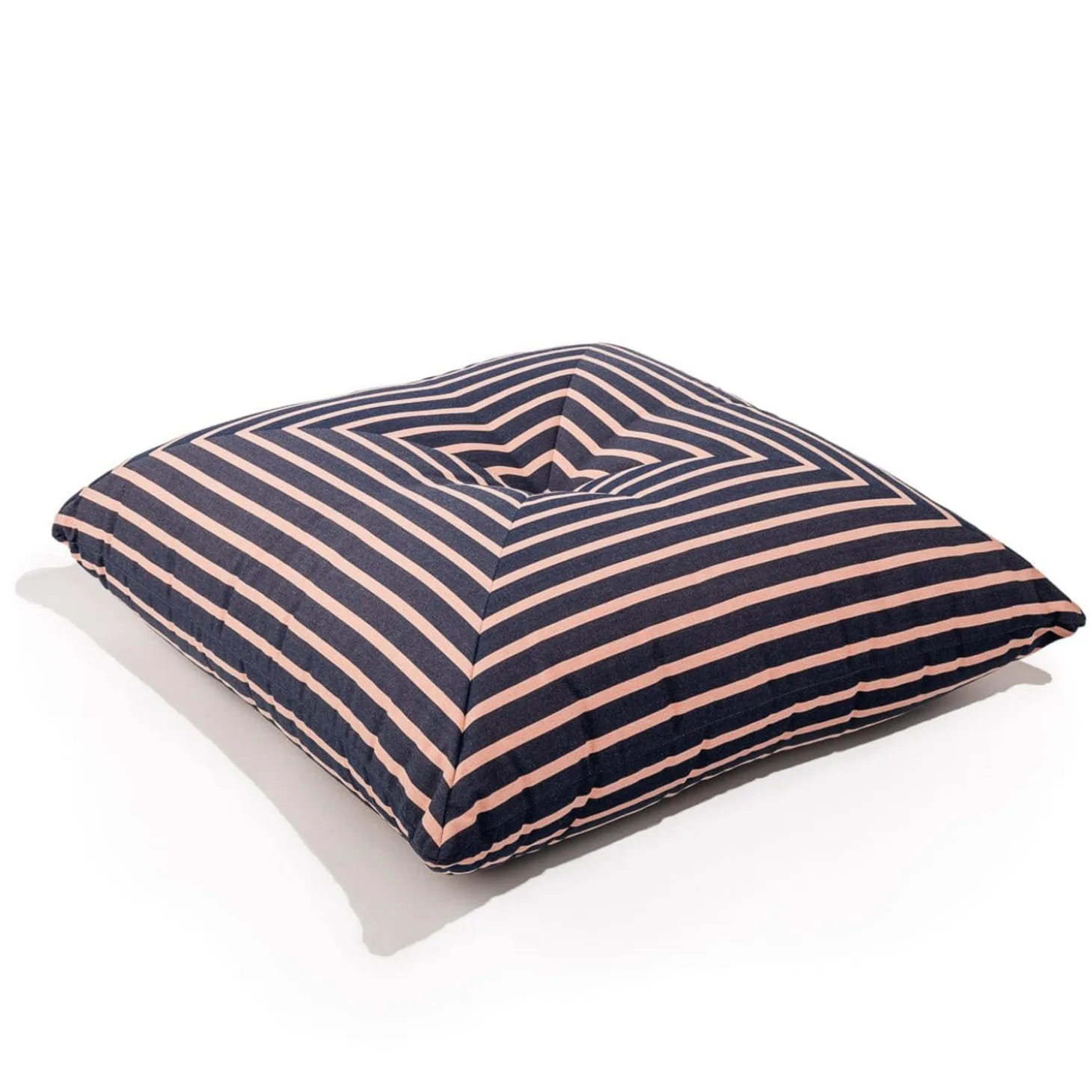 The Floor Pillow - Monaco Navy And Pink Stripe