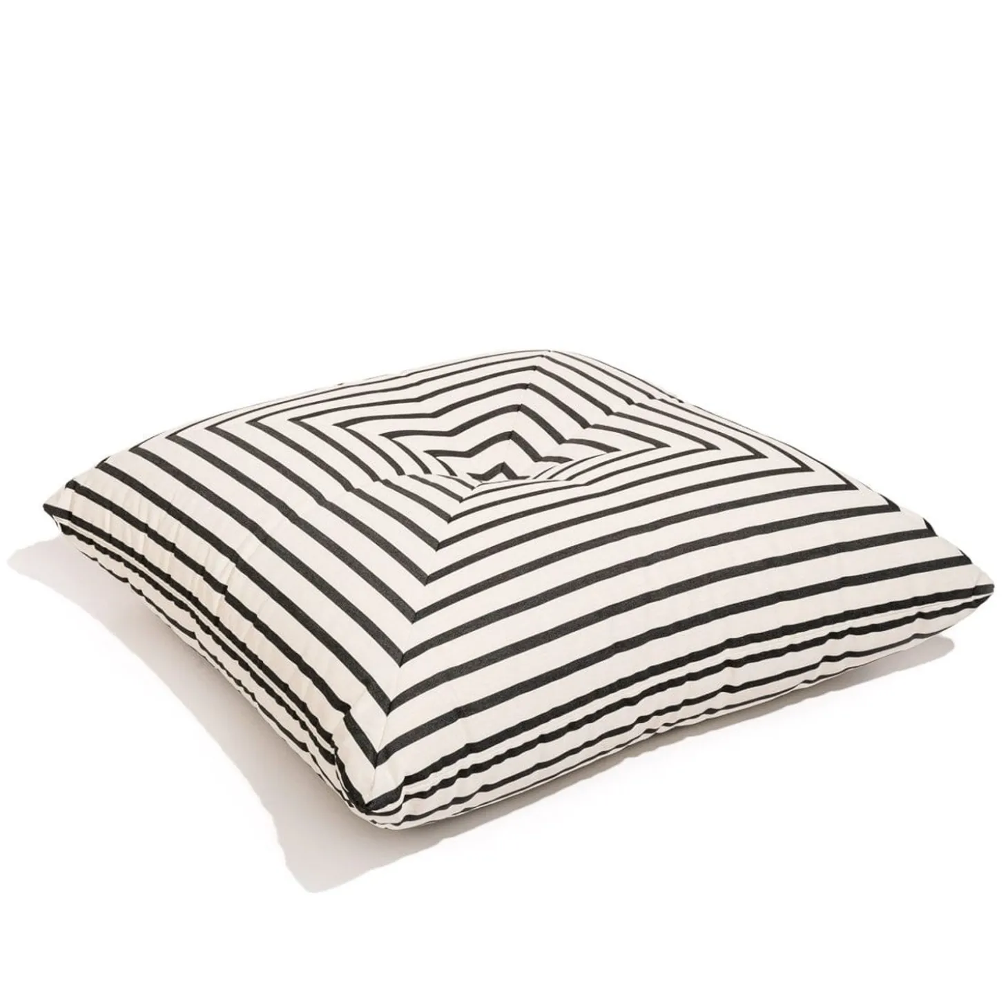 The Floor Pillow - Monaco Black Stripe