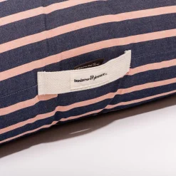 The Floor Pillow - Monaco Navy And Pink Stripe