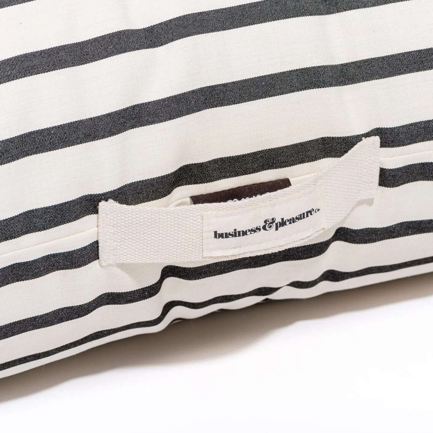 The Floor Pillow - Monaco Black Stripe