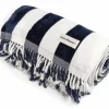 The Holiday Beach Blanket - Navy Capri Stripe