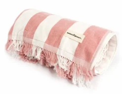 The Holiday Beach Blanket - Pink Capri Stripe