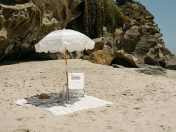 The Holiday Beach Blanket - Sage Capri Stripe