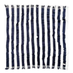 The Holiday Beach Blanket - Navy Capri Stripe
