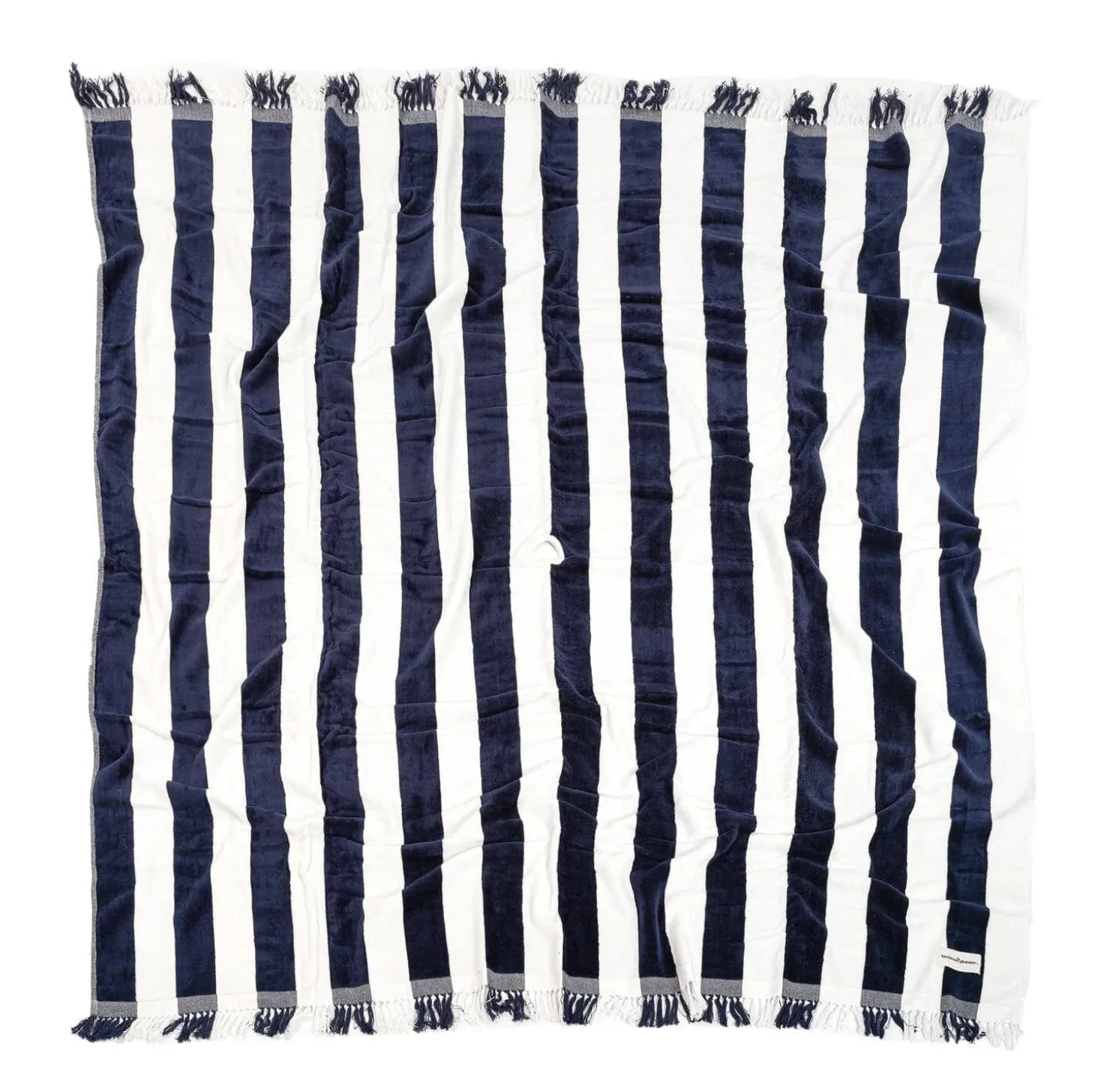 The Holiday Beach Blanket - Navy Capri Stripe