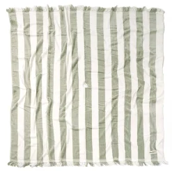 The Holiday Beach Blanket - Sage Capri Stripe