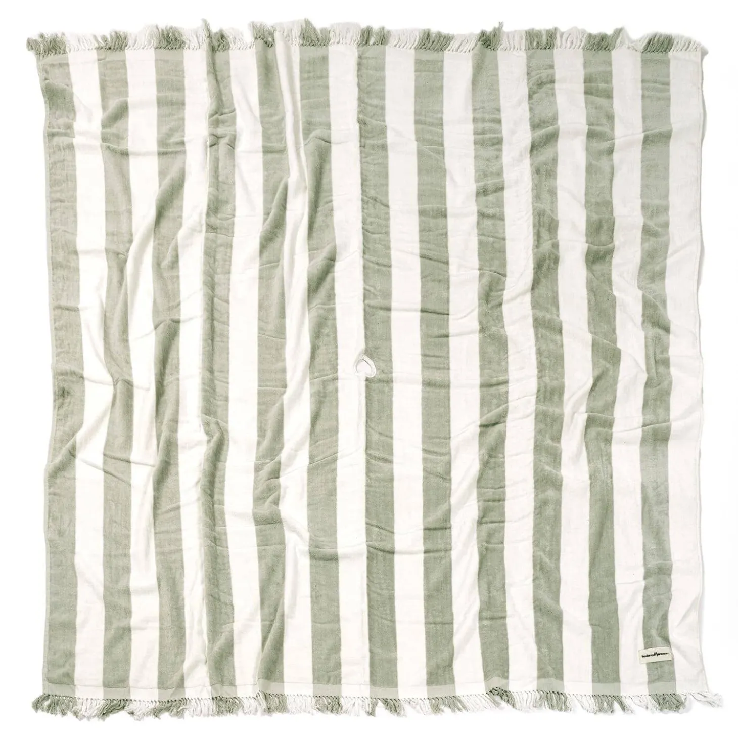 The Holiday Beach Blanket - Sage Capri Stripe
