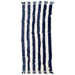 The Holiday Beach Towel - Navy Capri Stripe