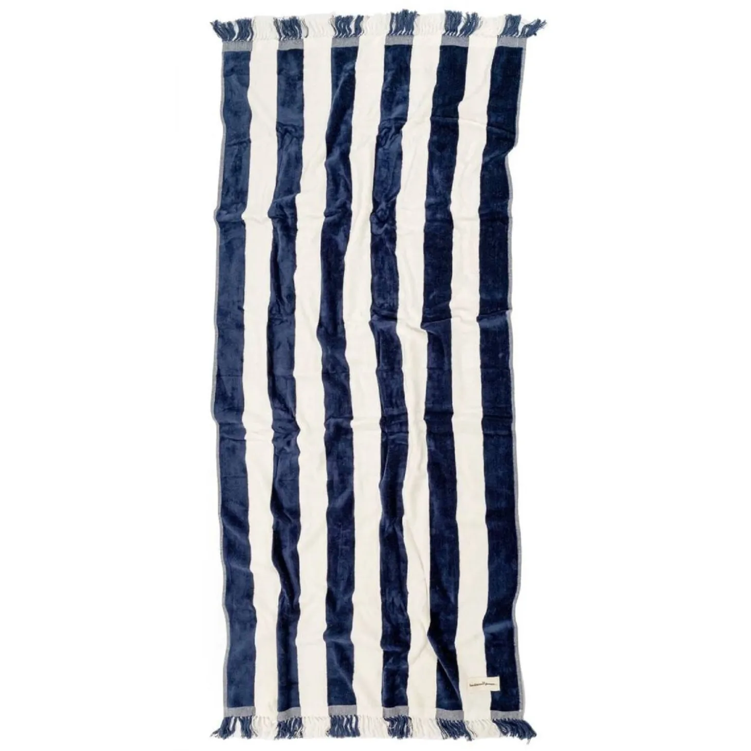 The Holiday Beach Towel - Navy Capri Stripe