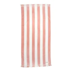 The Holiday Beach Towel - Pink Capri Stripe