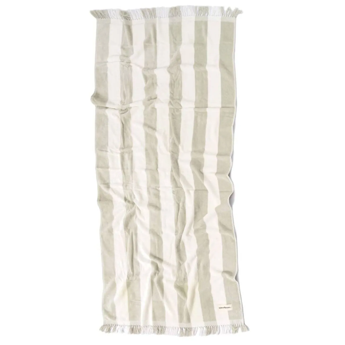 The Holiday Beach Towel - Sage Capri Stripe