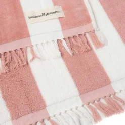 The Holiday Beach Towel - Pink Capri Stripe