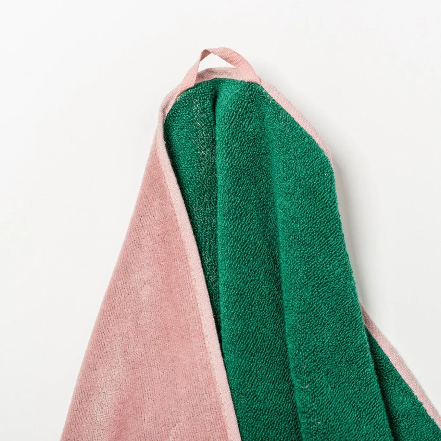 The Holiday Beach Towel - Ocean Green And Pink Stripe