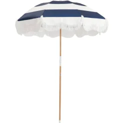 The Holiday Beach Umbrella - Navy Capri Stripe
