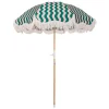 The Holiday Beach Umbrella - Ocean Green And Pink Stripe