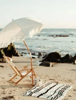 The Holiday Beach Umbrella - Antique White