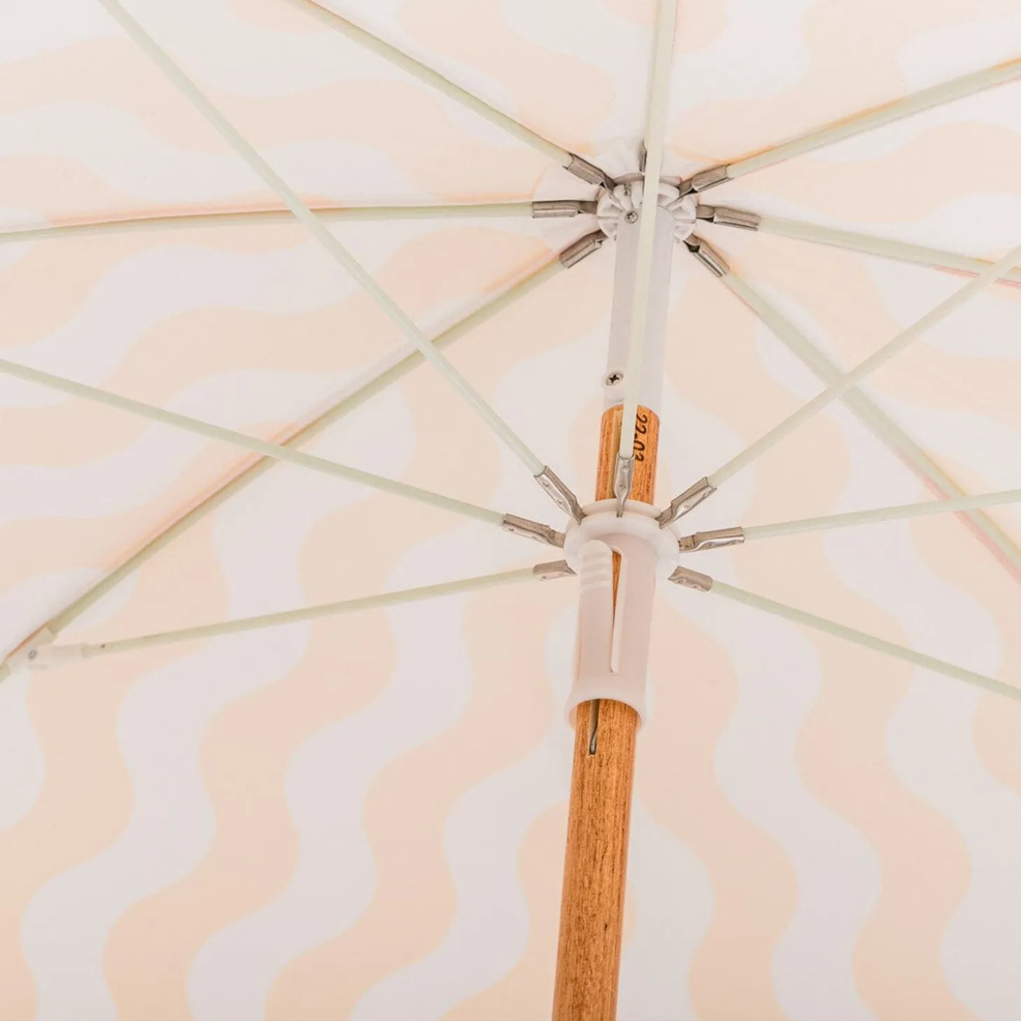 The Holiday Beach Umbrella - Ocean Mimosa Stripe