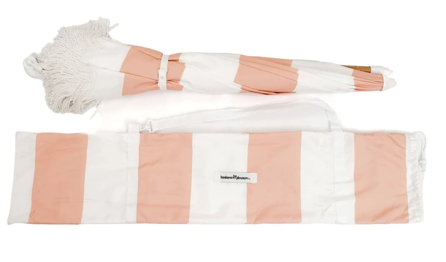 The Holiday Beach Umbrella - Pink Capri Stripe