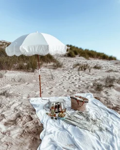 The Holiday Beach Umbrella - Antique White