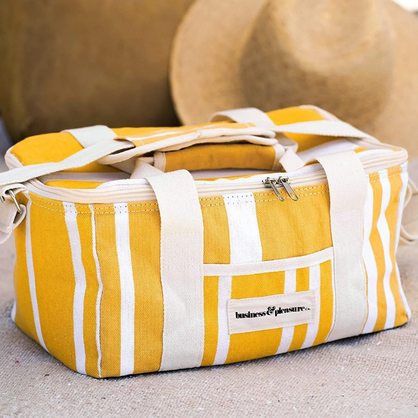 The Holiday Cooler Bag - Fff Yellow Stripe