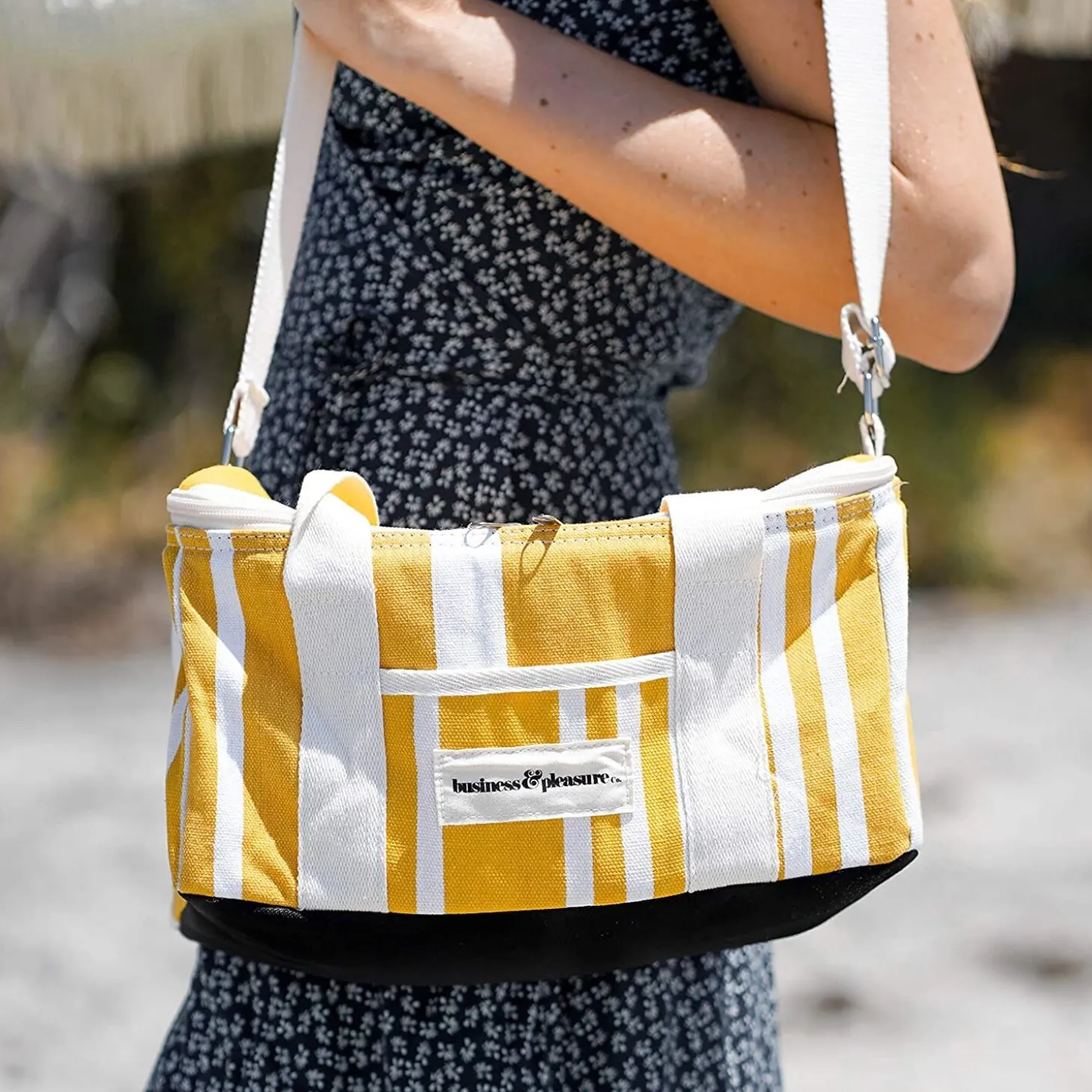 The Holiday Cooler Bag - Fff Yellow Stripe