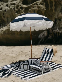 The Holiday Cooler Bag - Navy Capri Stripe