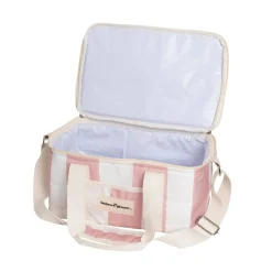 The Holiday Cooler Bag - Pink Capri Stripe