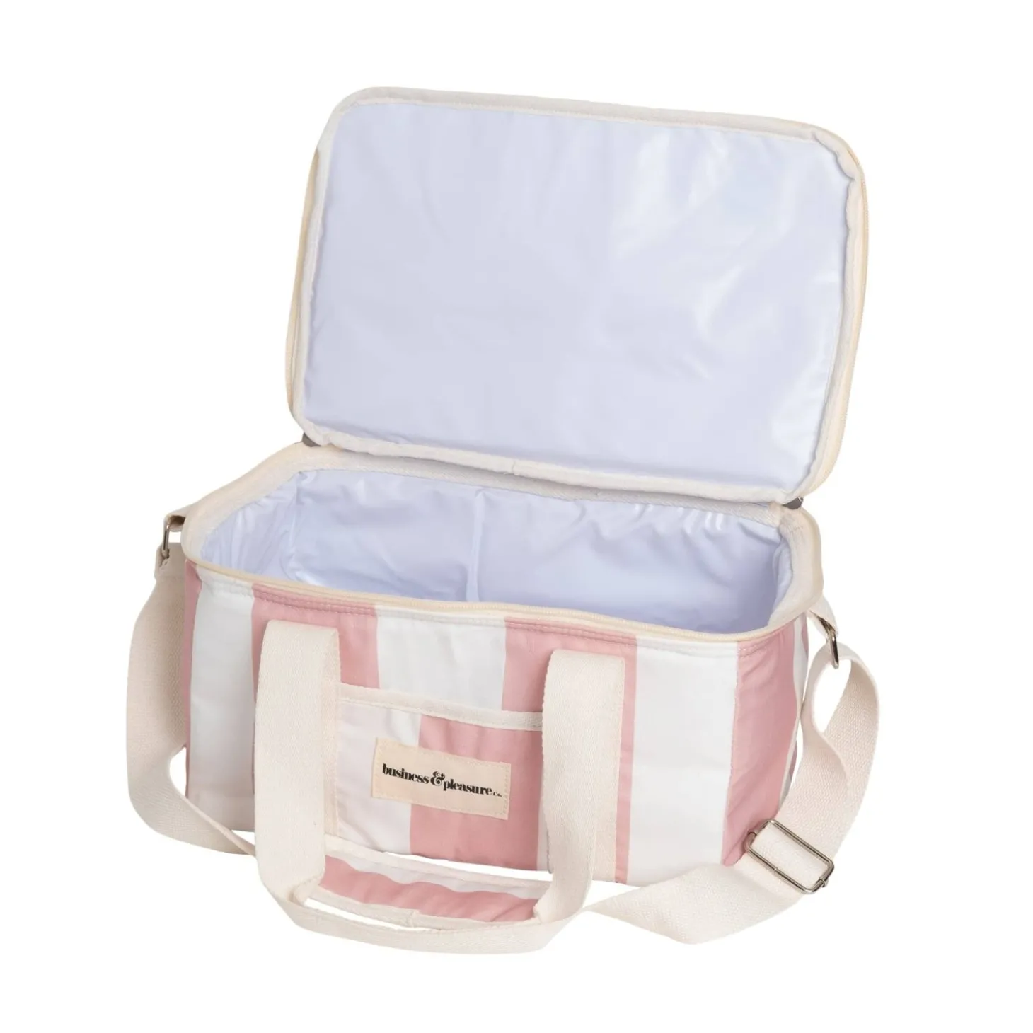 The Holiday Cooler Bag - Pink Capri Stripe