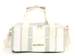 The Holiday Cooler Bag - Sage Capri Stripe