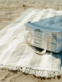 The Holiday Cooler Bag - Sage Capri Stripe