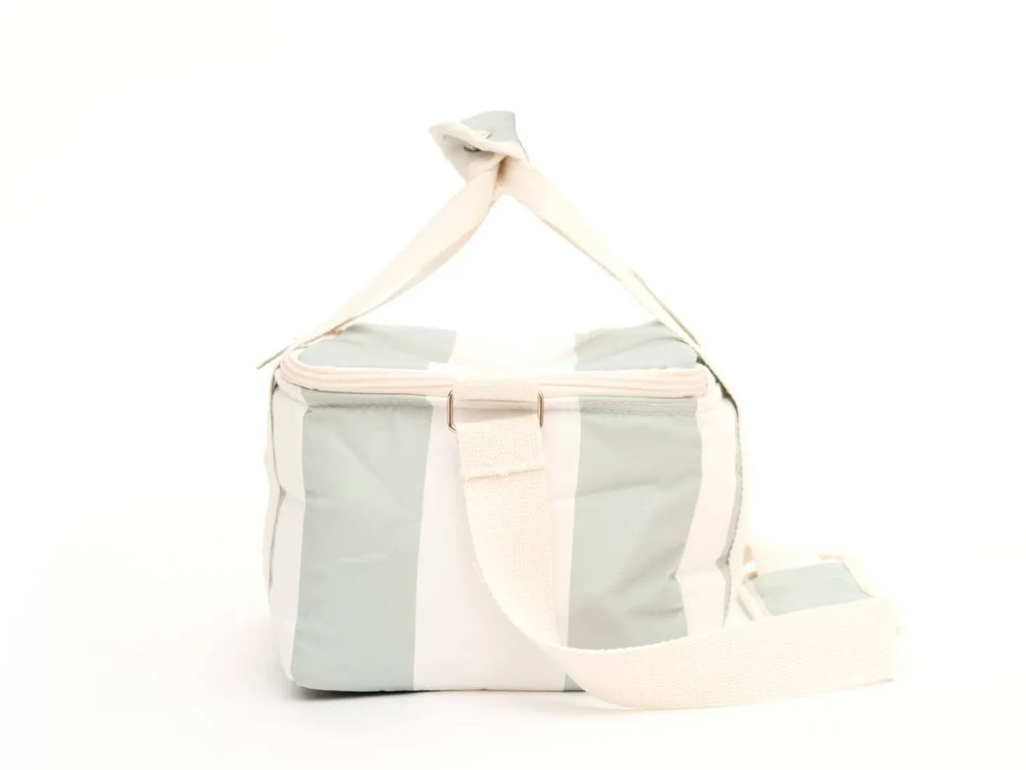 The Holiday Cooler Bag - Sage Capri Stripe