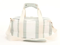 The Holiday Cooler Bag - Sage Capri Stripe