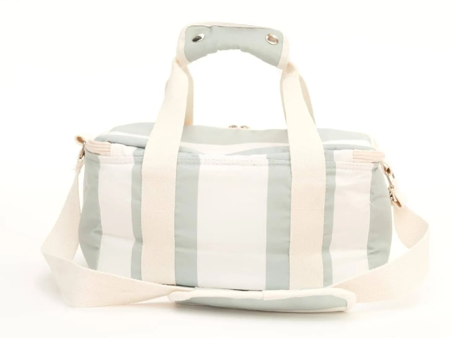 The Holiday Cooler Bag - Sage Capri Stripe