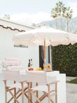 The Market Umbrella - Lauren'S Pink Stripe