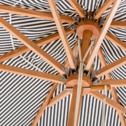 The Market Umbrella - Lauren'S Navy Stripe