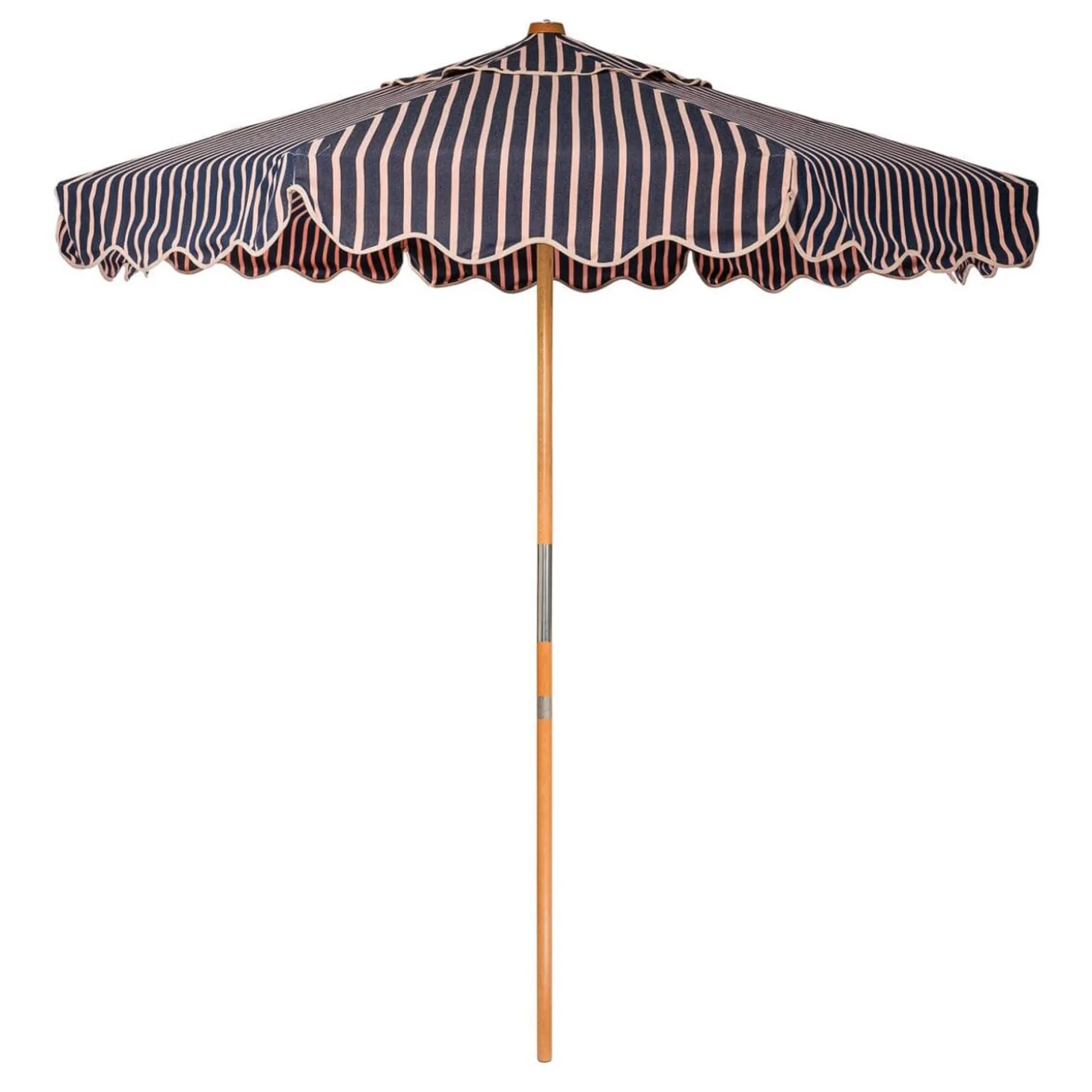 The Market Umbrella - Monaco Navy And Pink Stripe