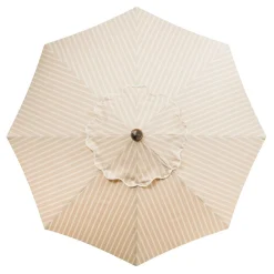 The Market Umbrella - Monaco Natural Stripe