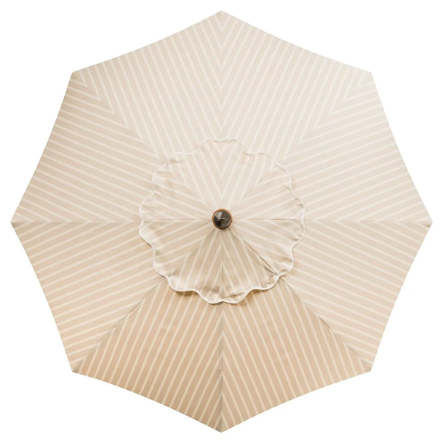The Market Umbrella - Monaco Natural Stripe