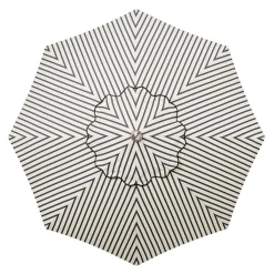 The Market Umbrella - Monaco Black Stripe